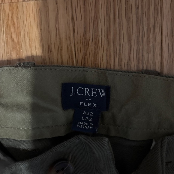 J Crew Men’s Pants Straight Flex Olive Green 32x32 - Picture 2 of 3